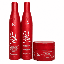 Kit Matizador p/Cabelos Vermelhos Red Fine 300ml (Condicionador + Leave-in + Máscara)