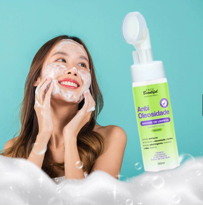 Mousse de Limpeza Facial Anti Oleosidade Face Beautiful 150ml