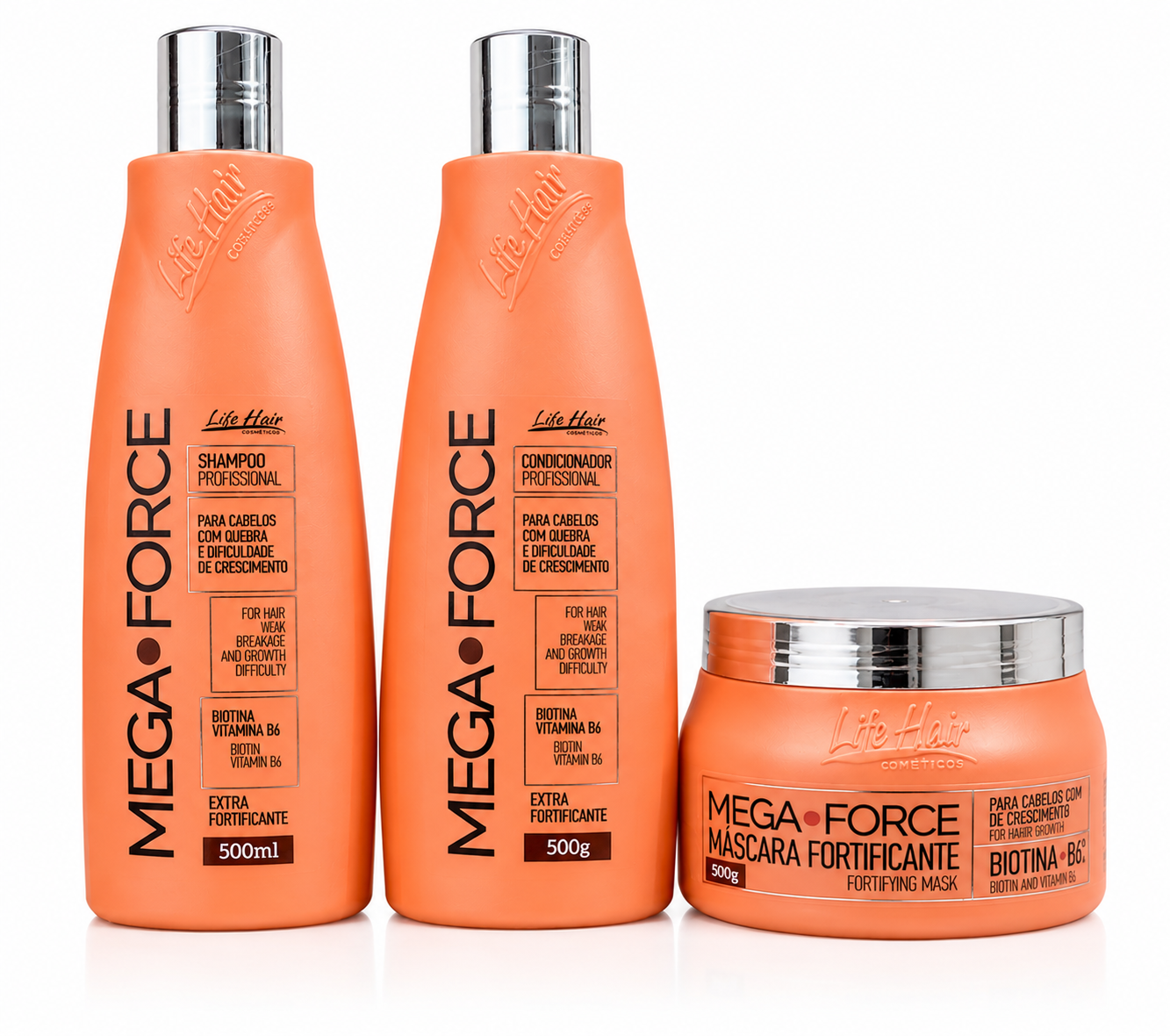 llica / Whiplash 12” EP Megaforce Kit Manutenção Fortificante Capilar Mega Force Life Hair 500ml