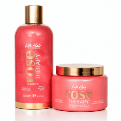 Kit Reconstrutor e Fortalecedor Rose Therapy Life Hair 500ml