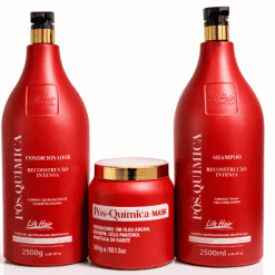 Kit Pós-Química Life Hair 2,5Litros (Sh + Cond + Másc)