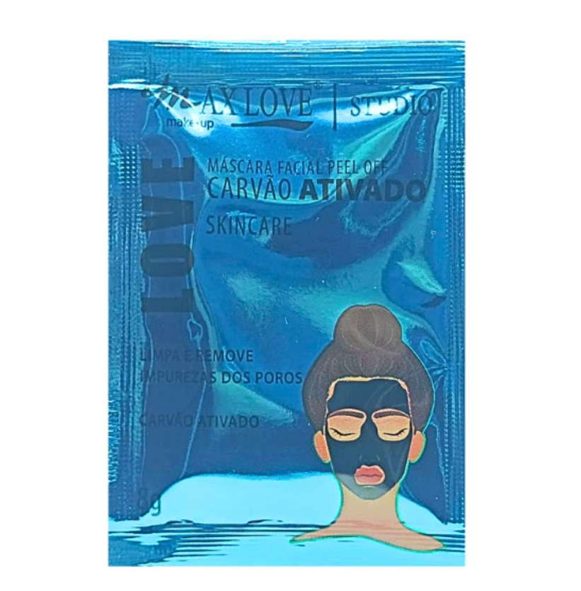 Máscara Facial Carvão Ativado Skin Care MaxLove 8g (Sachê
