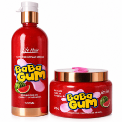 Kit Babagum Melancia Life Hair 500ml