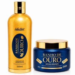 Kit Hidratante Banho de Ouro Life Hair 500ml